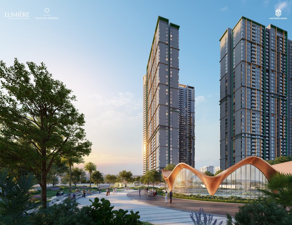 Kiến trúc mái vòm cong độc đáo Hanoi Seasons Garden